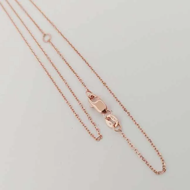 10K Sparkling Adjustable Gold Chain-Yellow, White, Rose