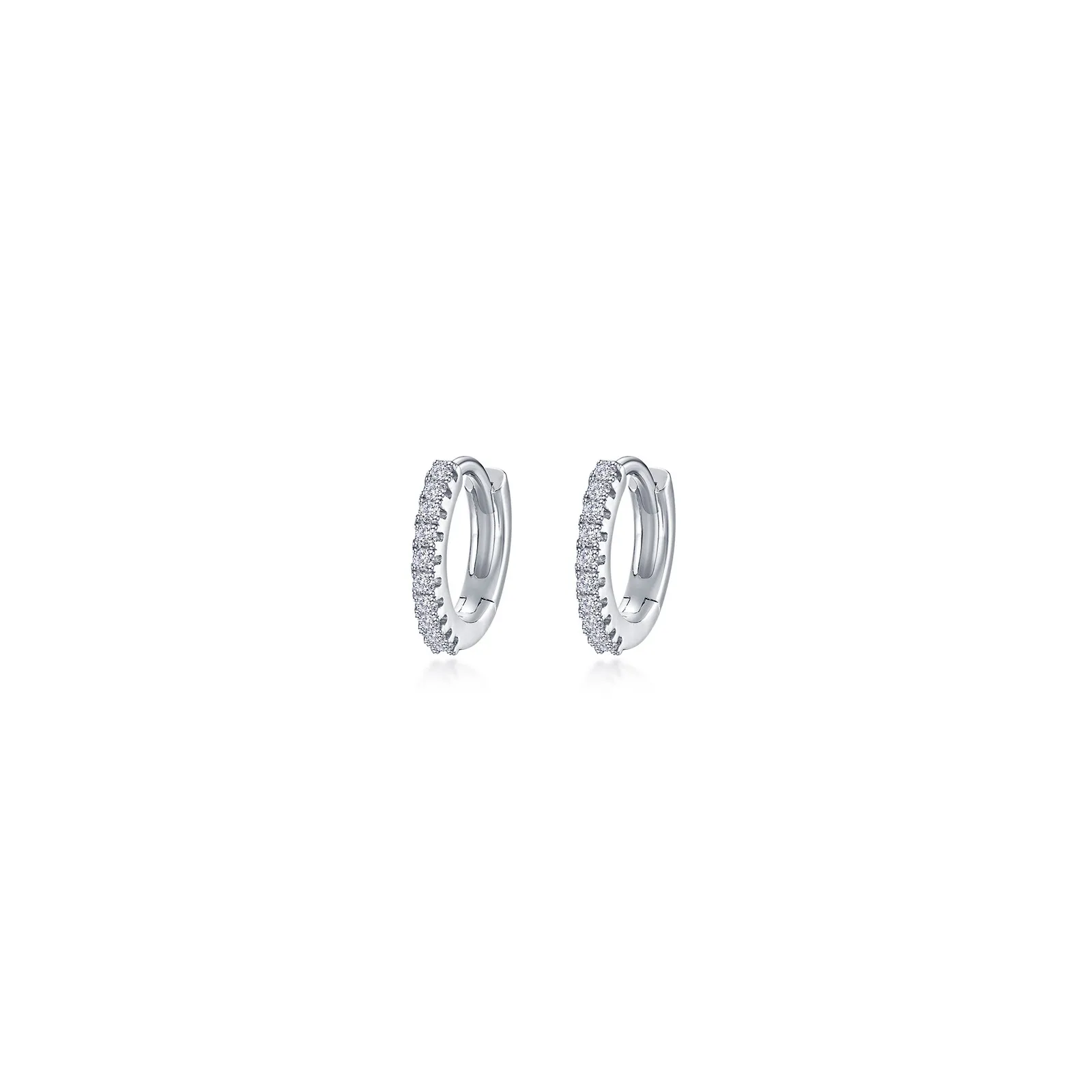 11MM Huggie Hoops in Sterling Silver