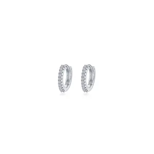 11MM Huggie Hoops in Sterling Silver