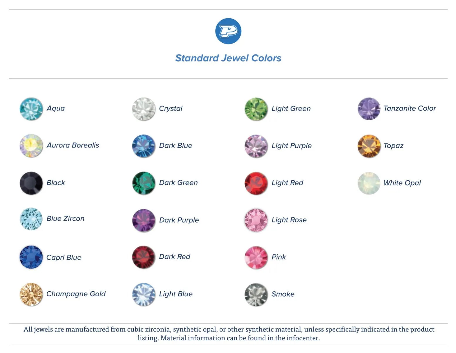 14g 90 degree Replacement GEM Balls - Face Outward