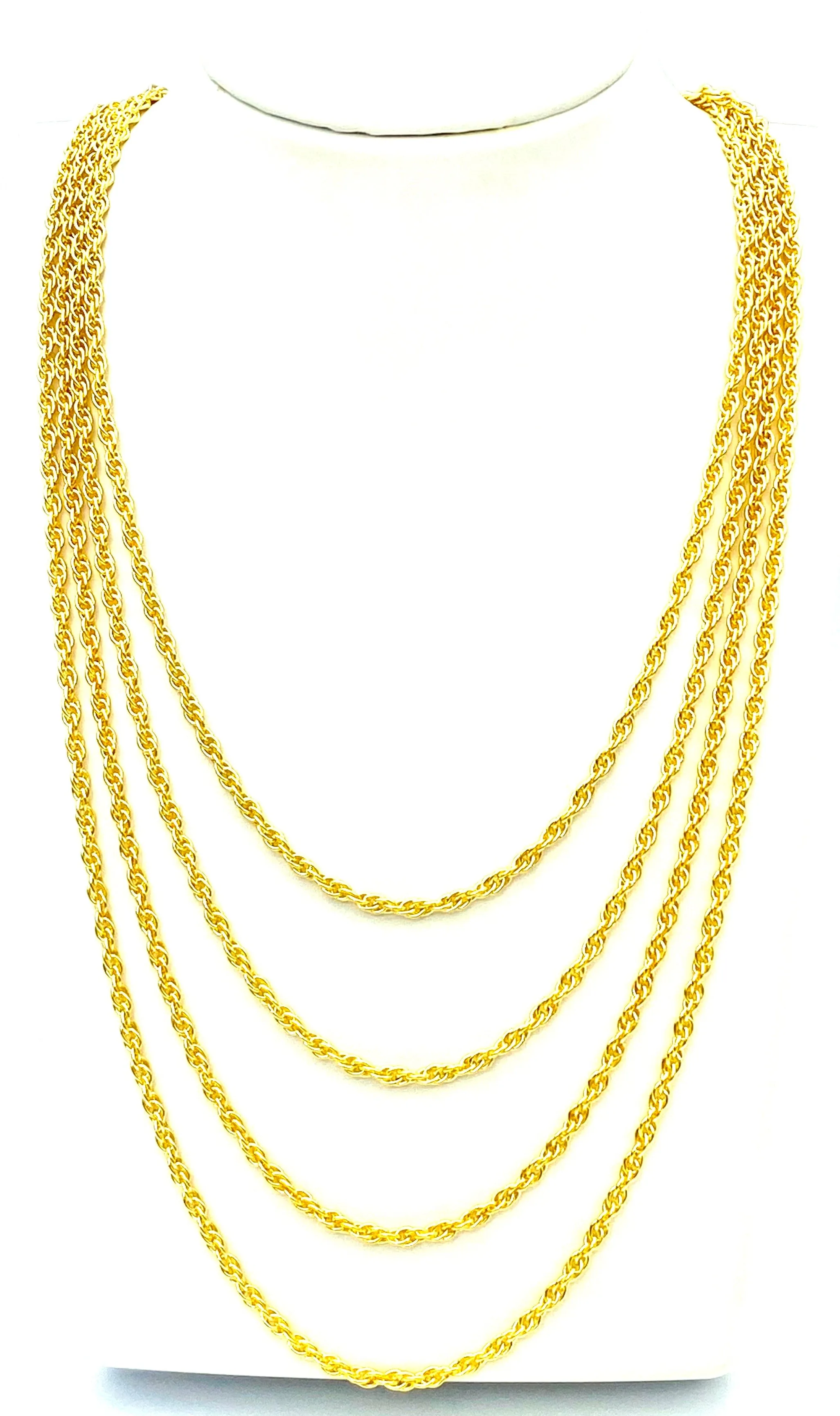14KGF Double Rope Chain 18” 20” 22” 24”