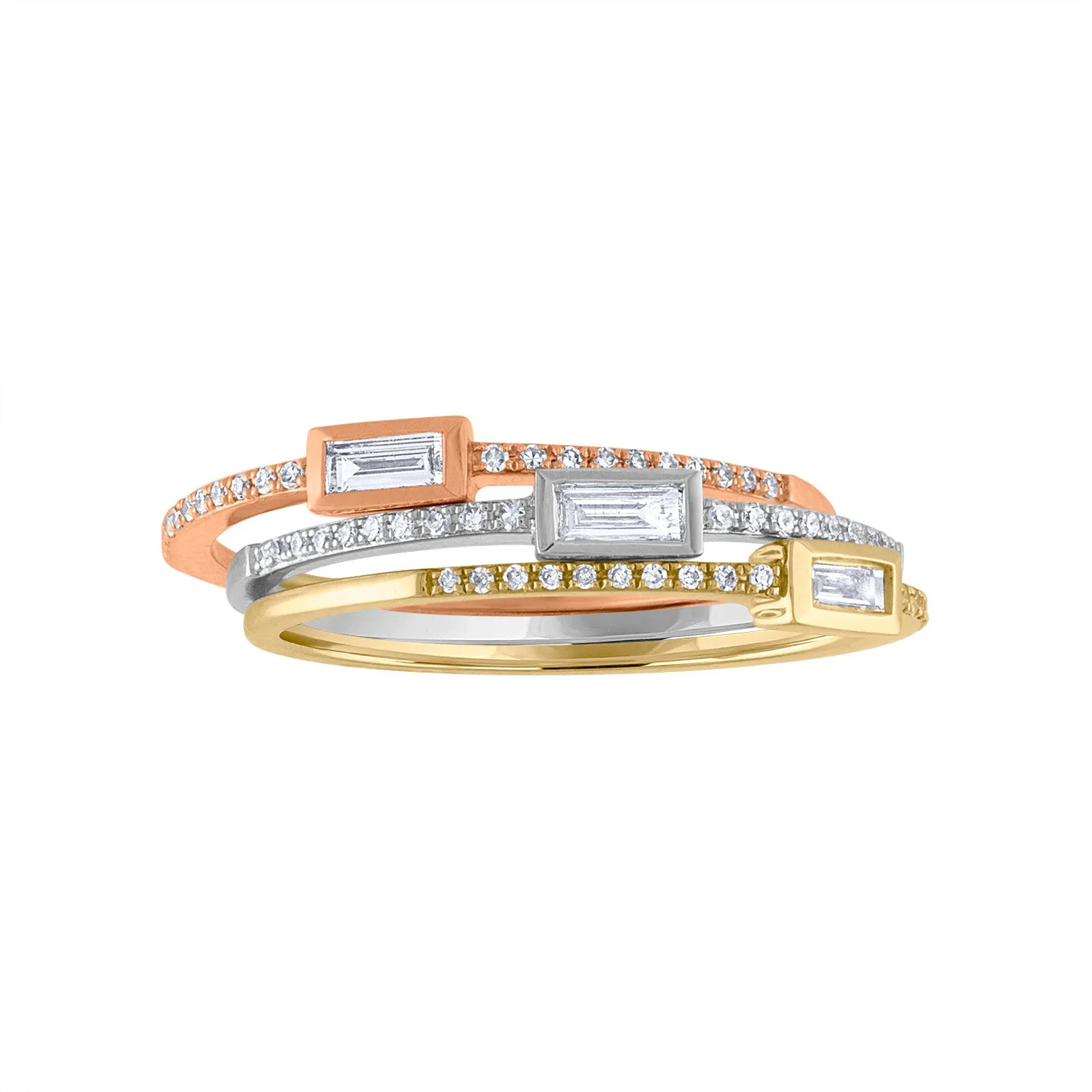 14KT GOLD SINGLE DIAMOND BAGUETTE RING