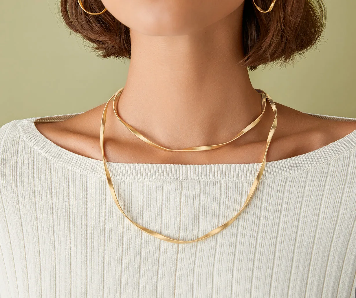 18K Yellow Gold Twisted Supreme Long Necklace