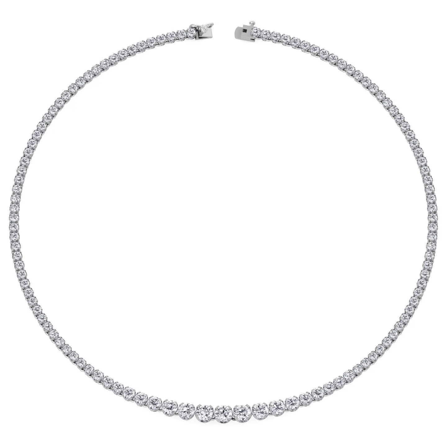 20 Carat Graduated Tennis Necklace