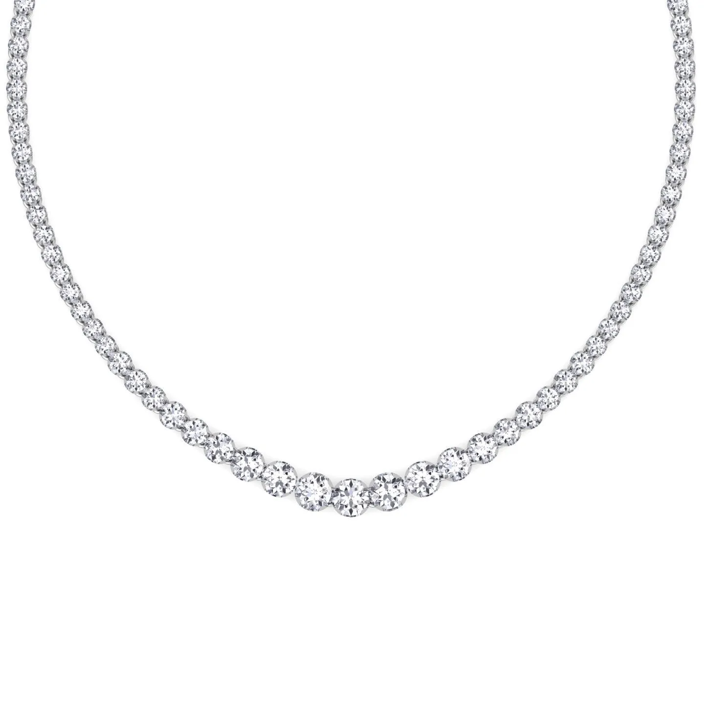 20 Carat Graduated Tennis Necklace