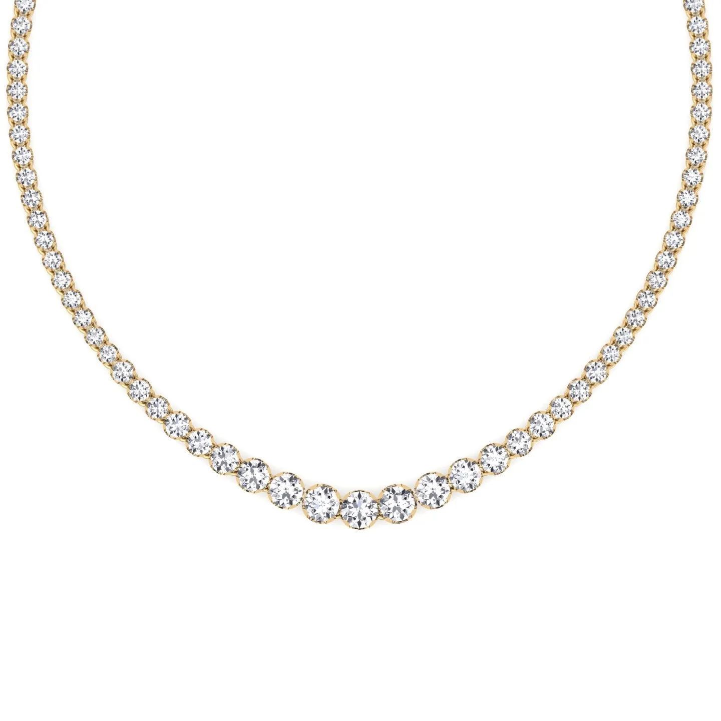20 Carat Graduated Tennis Necklace