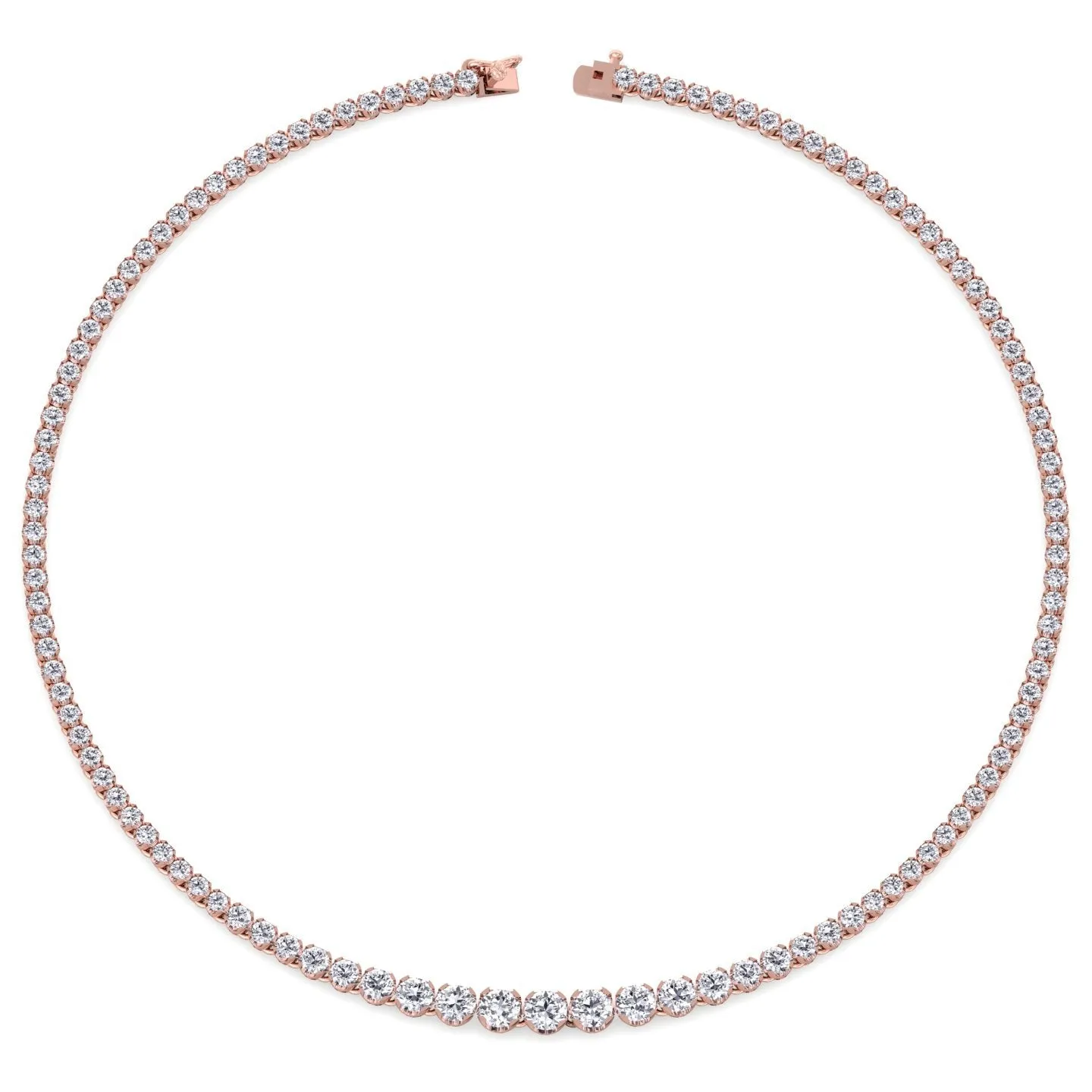 20 Carat Graduated Tennis Necklace