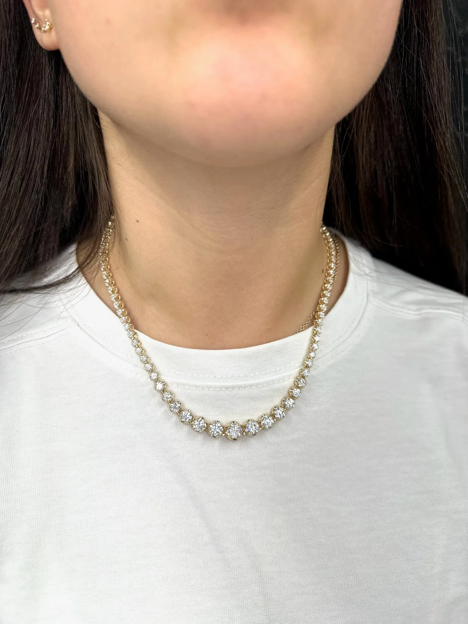 20 Carat Graduated Tennis Necklace