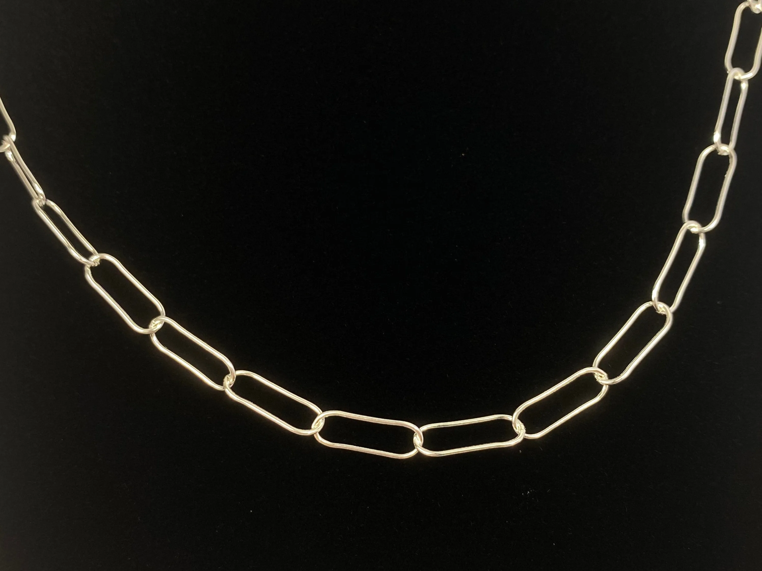 24” 5mm Sterling Silver Elongated Chain, Sku: SM768LC-24