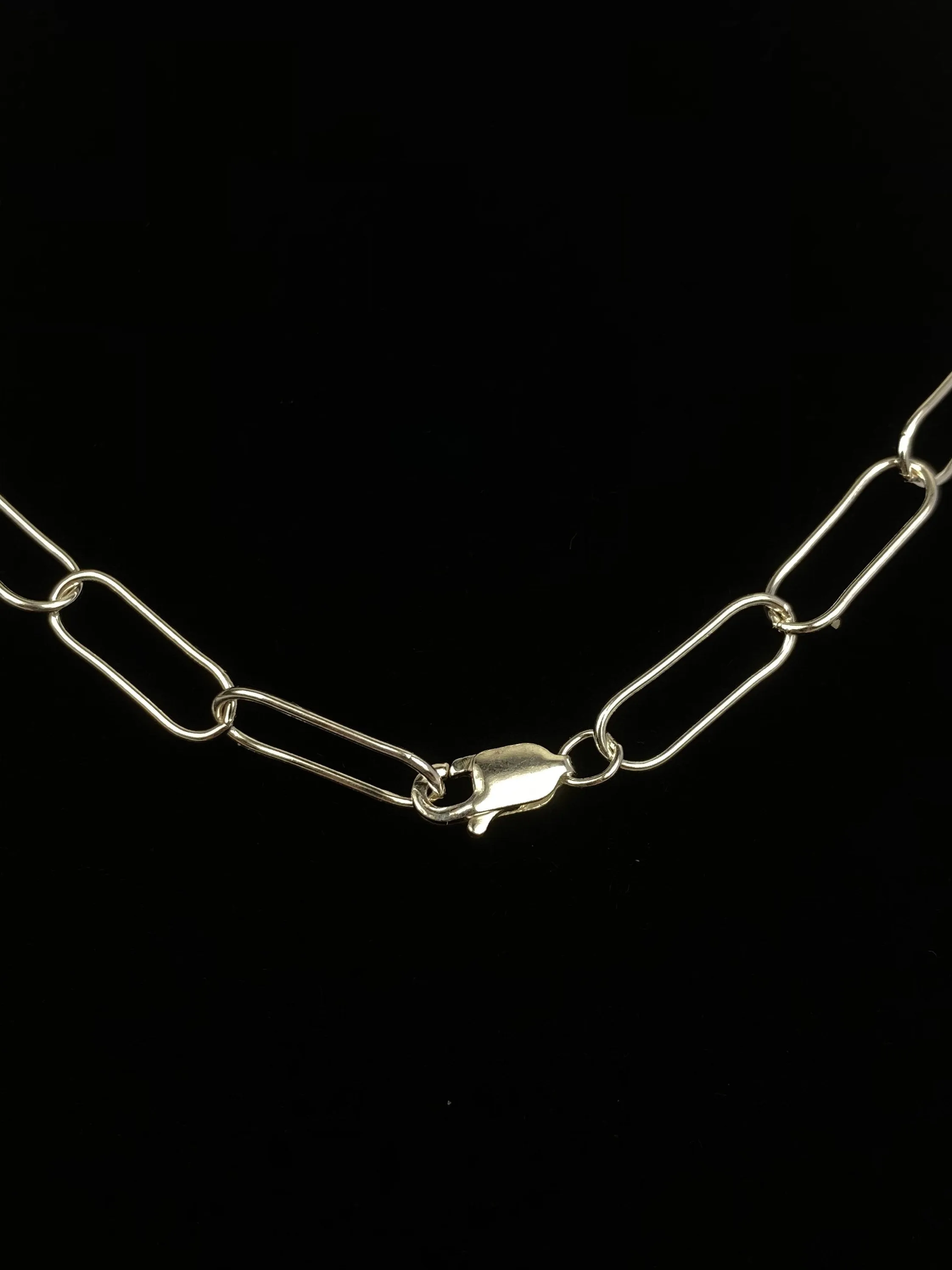 24” 5mm Sterling Silver Elongated Chain, Sku: SM768LC-24