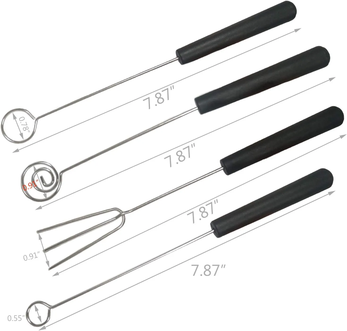 6 Candy Dipping Tools Chocolate Dipping Fork Spoons Set 2 Culinary Drawing Decorating Spoon Set,Stainless Steel Chef Art Pencil Spoons Plated Decoration Spoons for Decorative Plates Cake Coffee