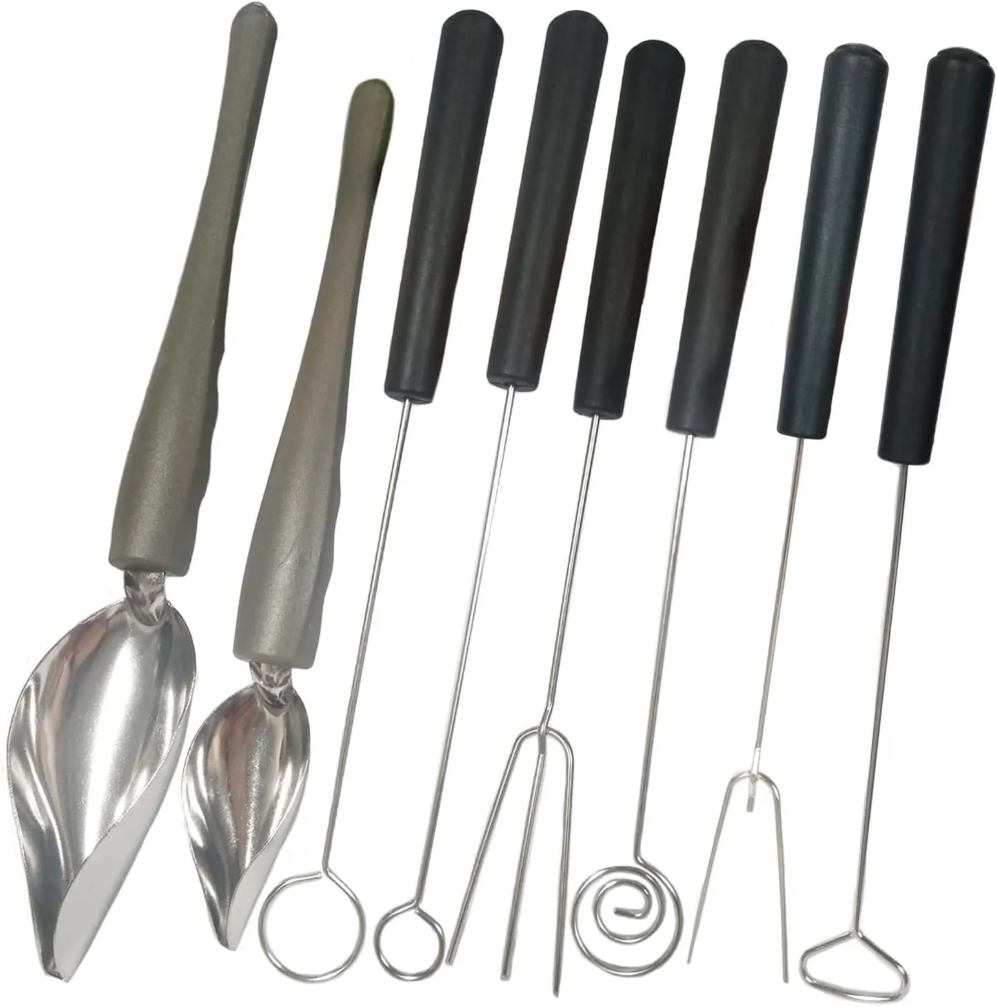 6 Candy Dipping Tools Chocolate Dipping Fork Spoons Set 2 Culinary Drawing Decorating Spoon Set,Stainless Steel Chef Art Pencil Spoons Plated Decoration Spoons for Decorative Plates Cake Coffee