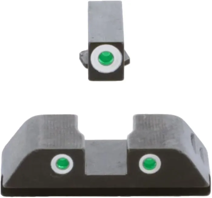 AMERIGLO Classic Series Easily Visible Tritium 3 Dot Night Sight Set - Compatible with Glock Gen 5 9mm/.40, Fits MOS Slide