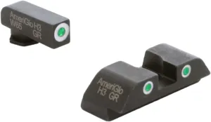 AMERIGLO Classic Series Easily Visible Tritium 3 Dot Night Sight Set - Compatible with Glock Gen 5 9mm/.40, Fits MOS Slide
