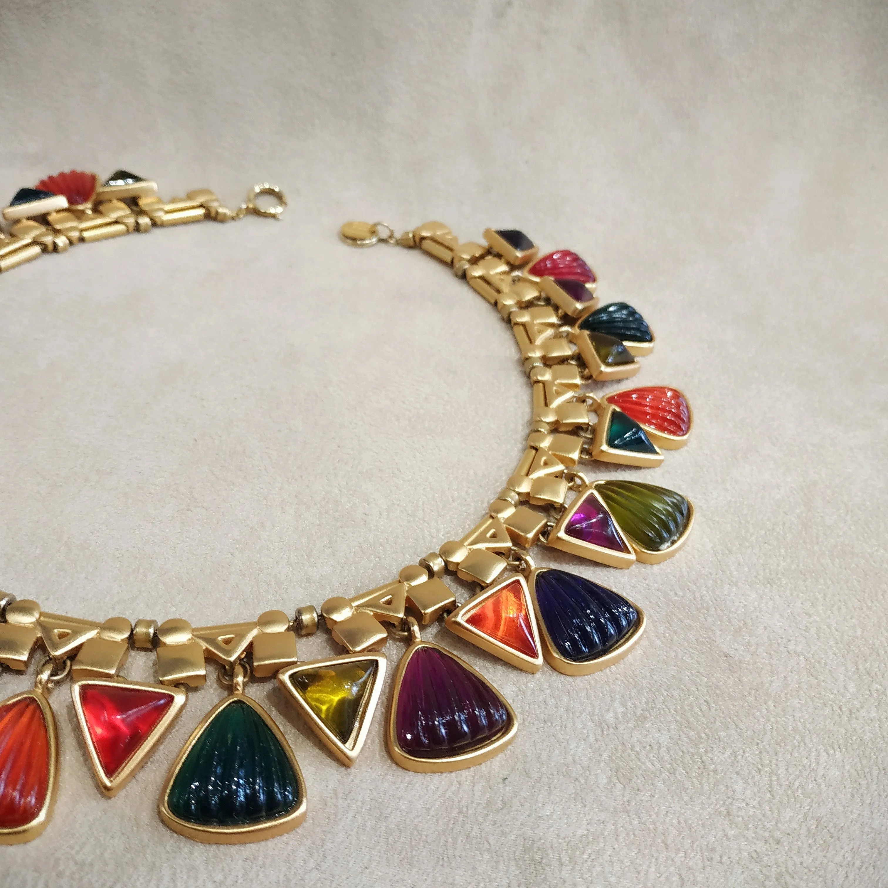 Anne Klein Statement Glass Statement Multicoloured Necklace
