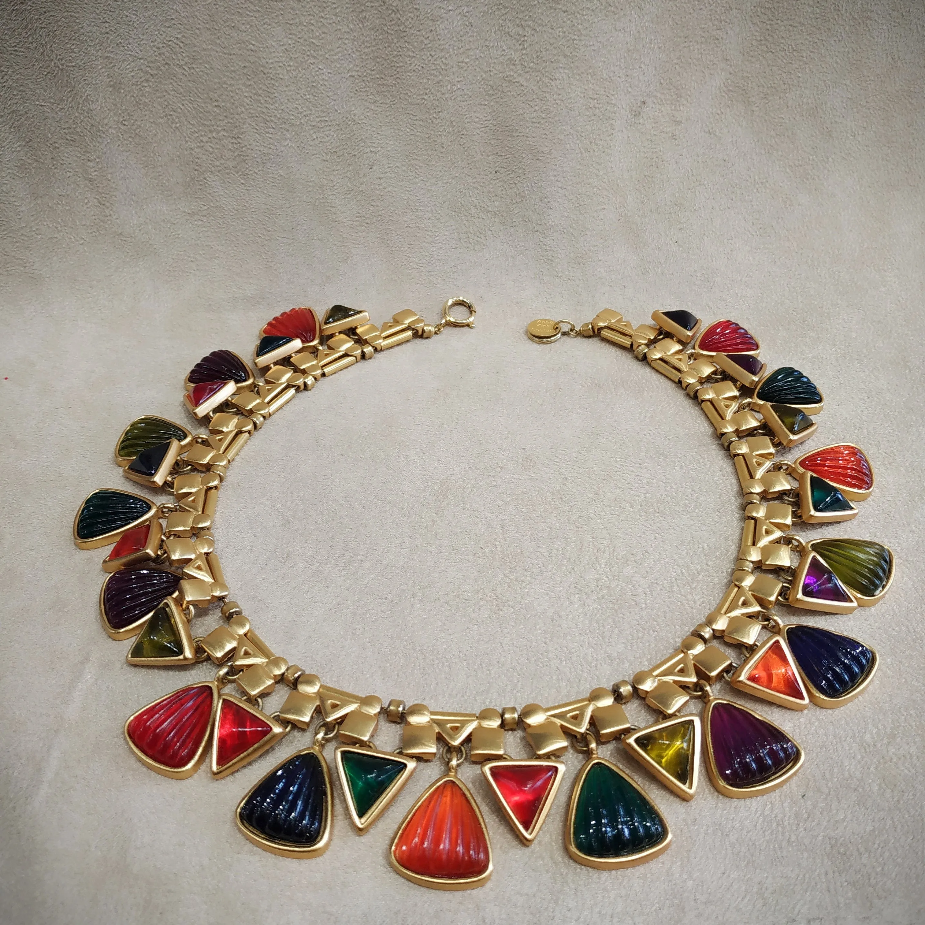 Anne Klein Statement Glass Statement Multicoloured Necklace