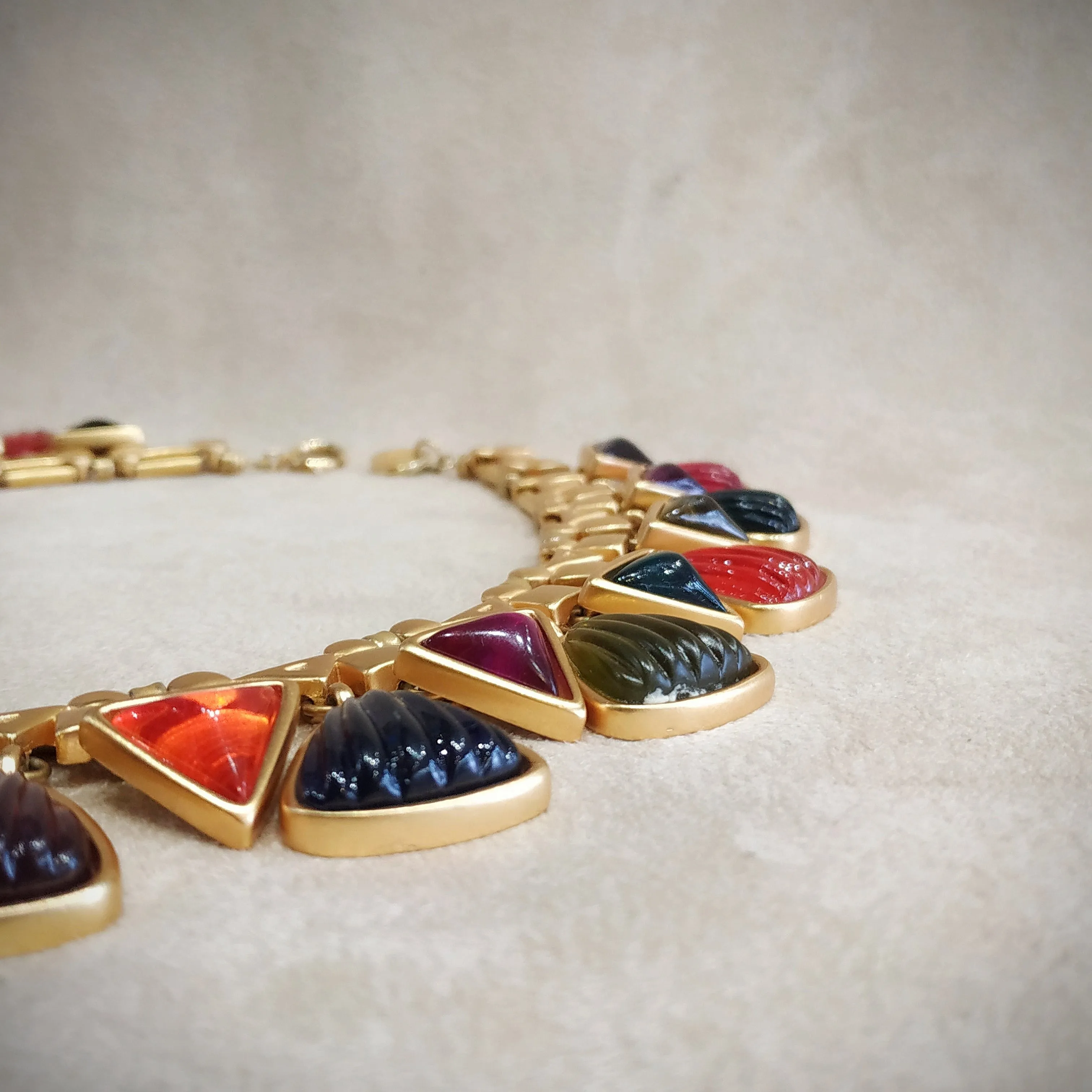 Anne Klein Statement Glass Statement Multicoloured Necklace