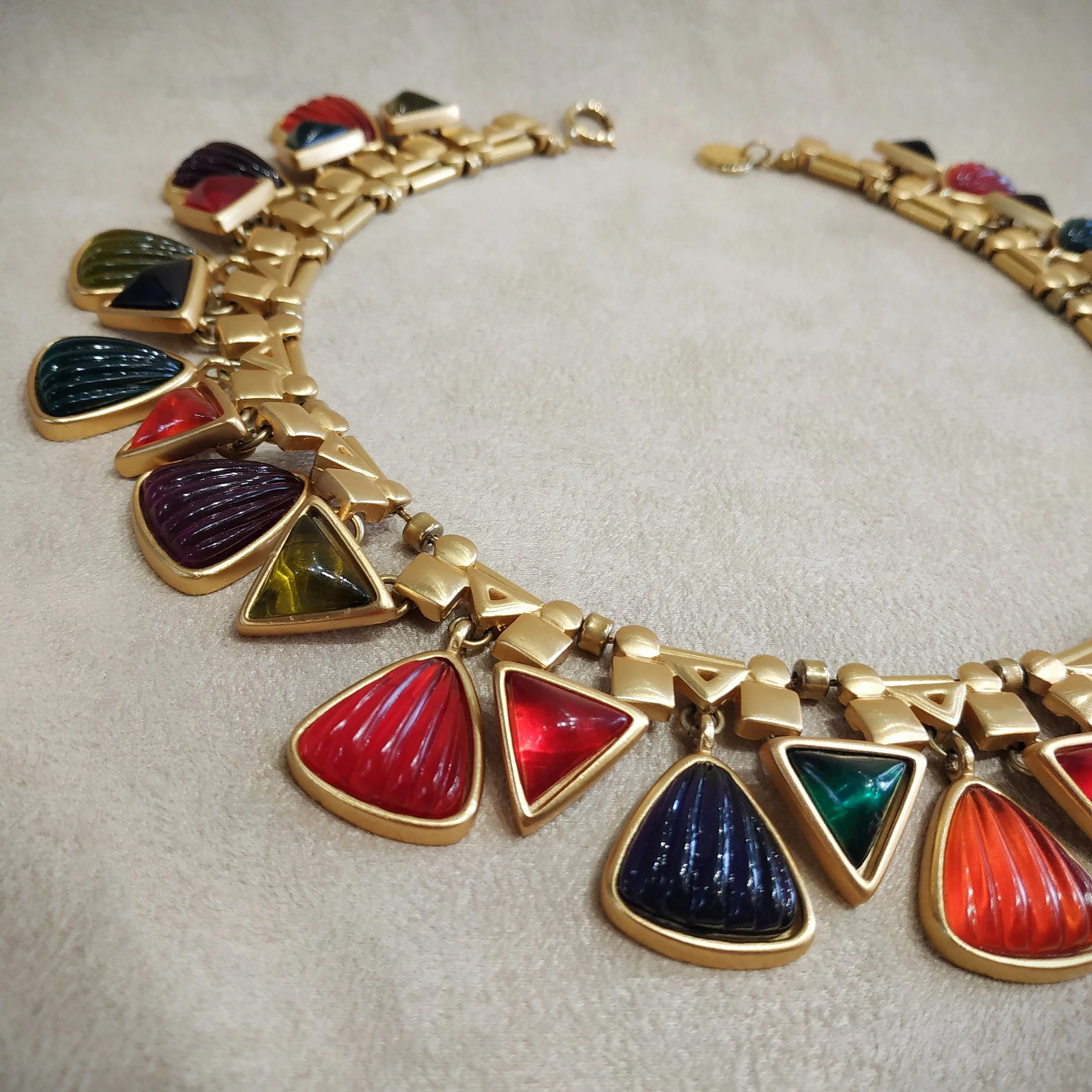 Anne Klein Statement Glass Statement Multicoloured Necklace