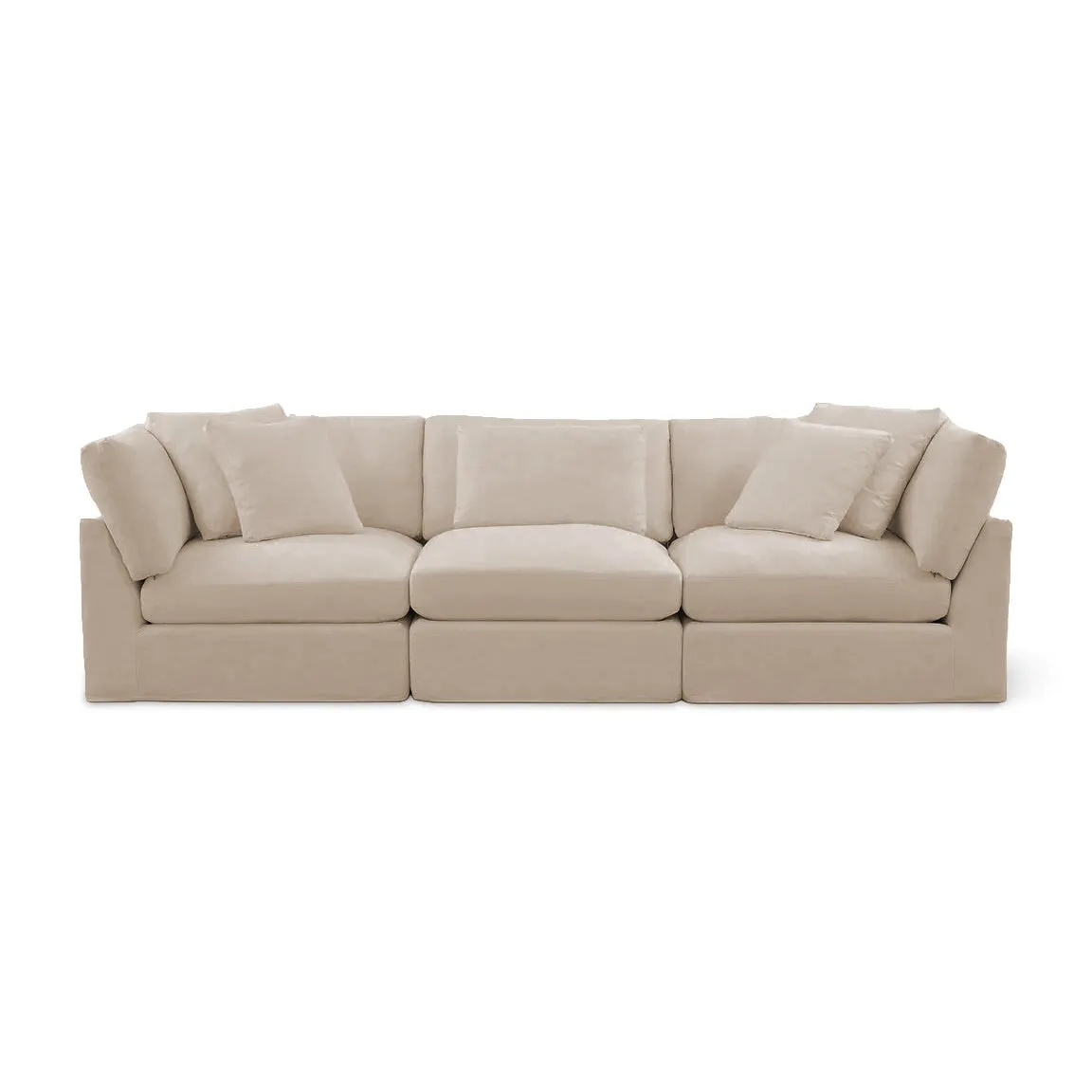 Bayside | Linen Feather Modular Couch 3 Pcs