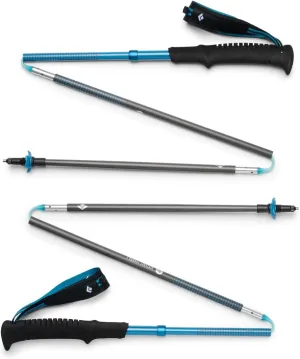 Black Diamond Distance Carbon Z Trekking and Running Poles, Pair of Foldable, Ultra Lightweight, Fixed Length Carbon Fiber Hiking Poles