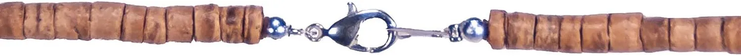 BlueRica Shark Tooth on Coconut Shell Beads Necklace (18" 3U)