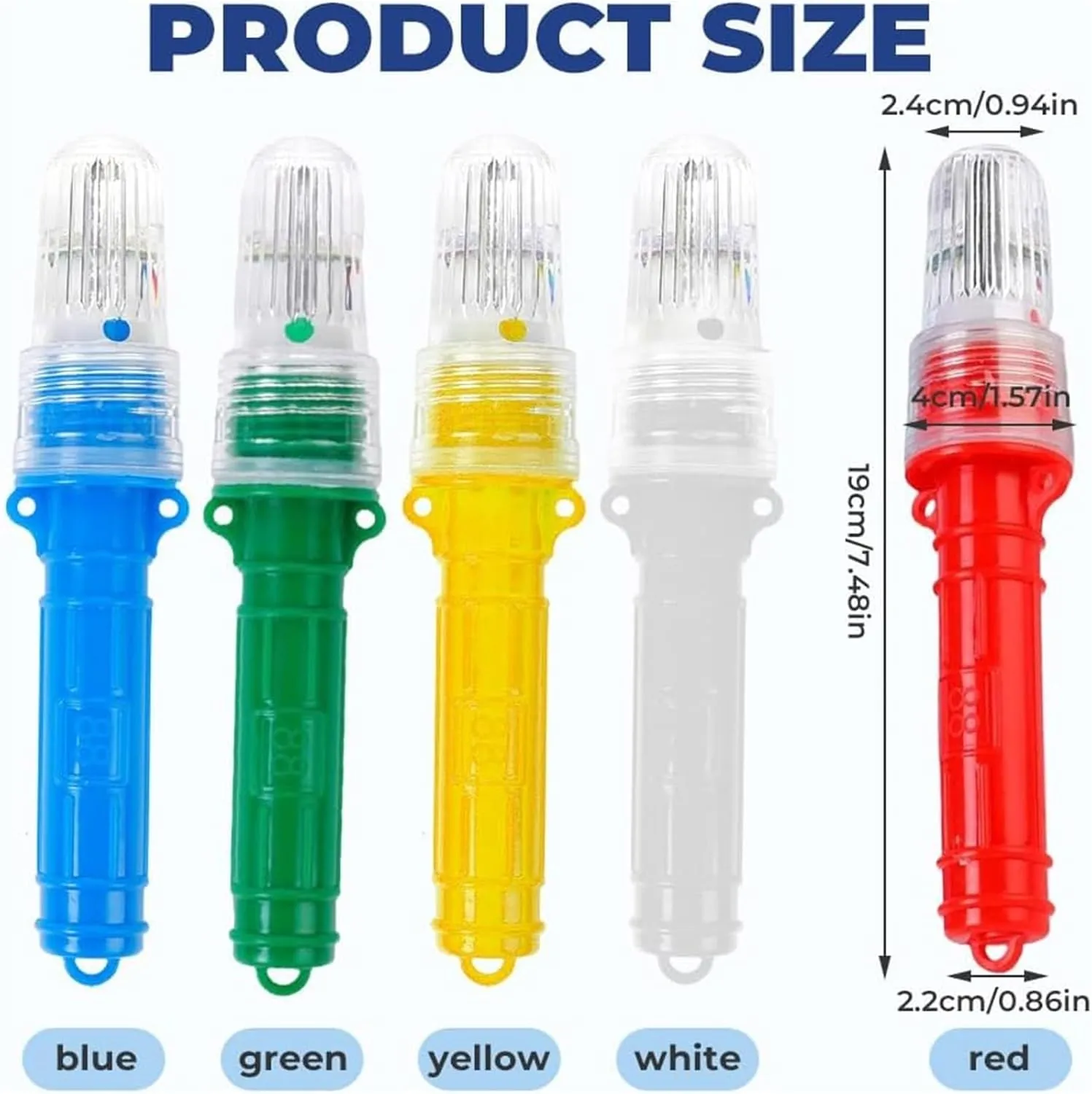 Boat Flares  Boat Safety Beacon Light, for Fishing Boats, Life Rafts & Emergency Signaling (White Red Green)