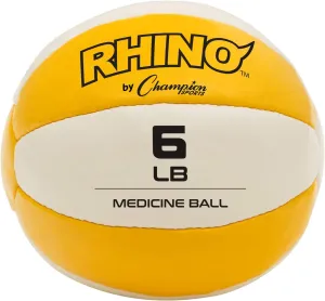 Champion Sports Exercise Medicine Balls, Leather with No-Slip Grip - Weighted Med Ball Set for Weight Training, Stability, Plyometrics, Cross Training, Core Strength - Multiple Styles