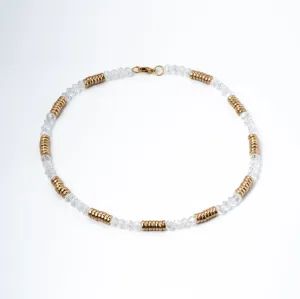 Crystal & Gold Beaded Choker