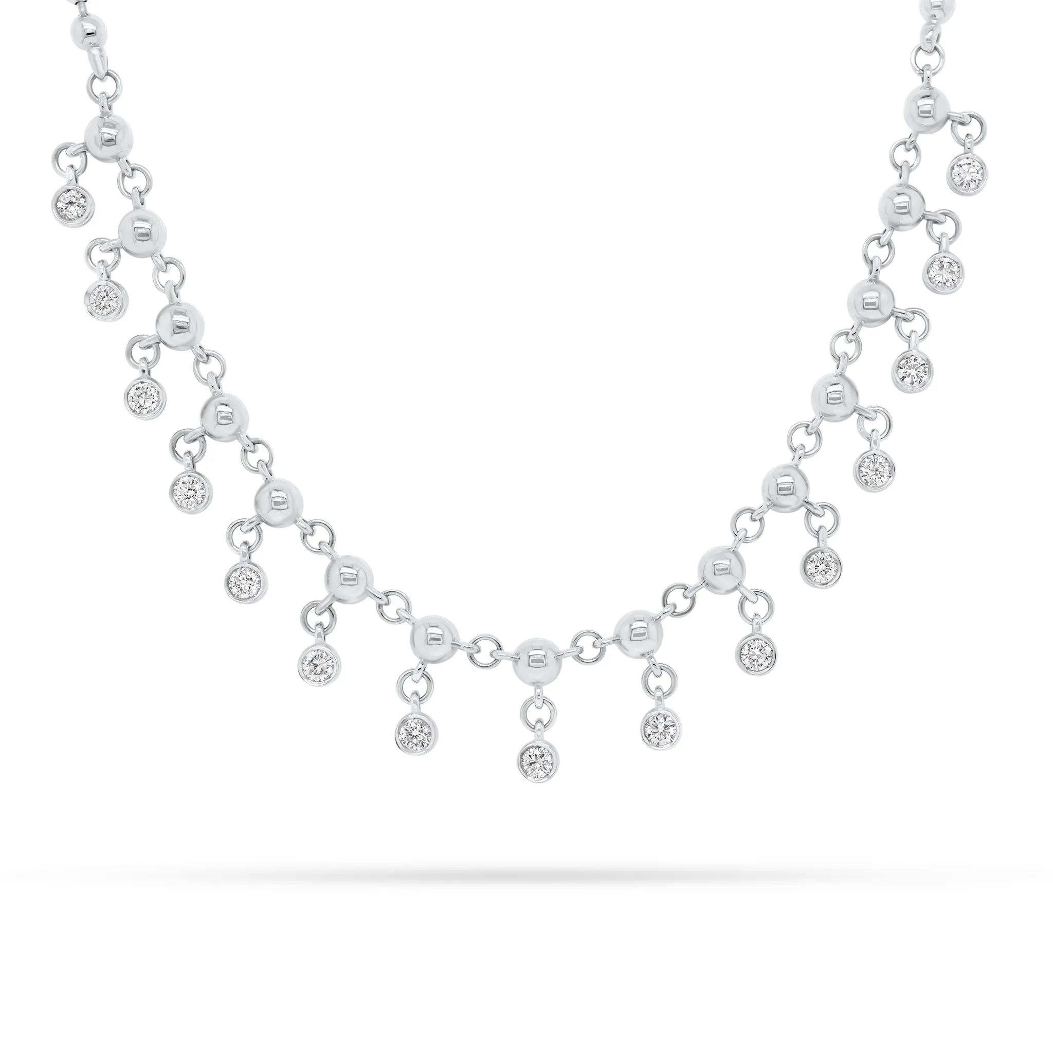 Diamond Bezels Drip Necklace