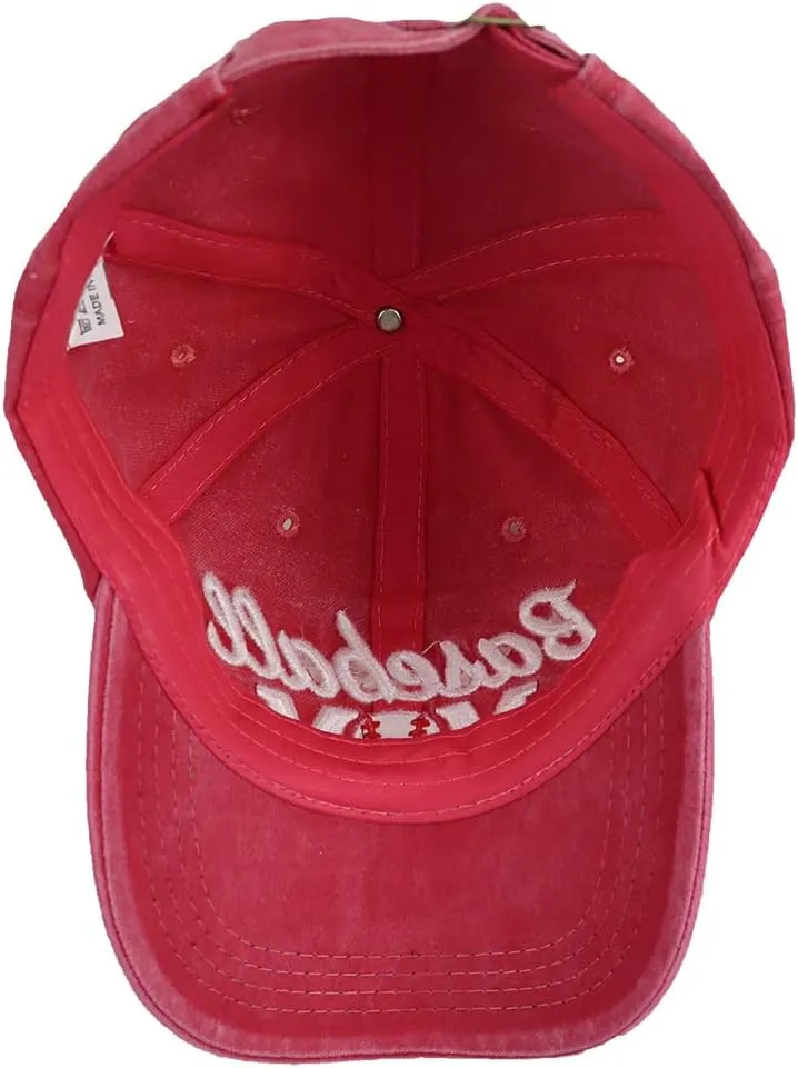 Distressed Baseball Mom Dad Hat for Women, Adjustable Washed Embroidered Baseball Cap for Mama