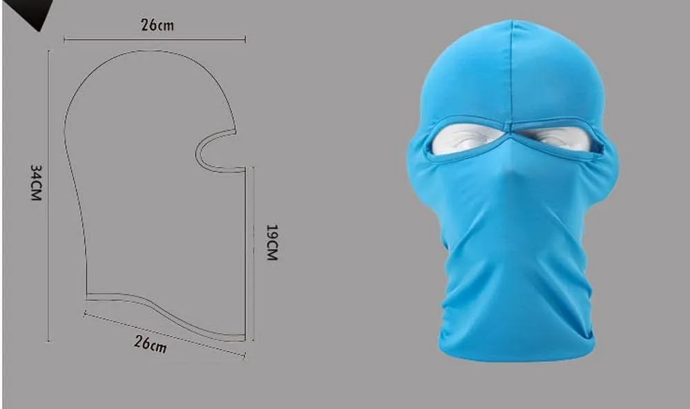 GANWAY Wind Cap Motorcycle Ski Masks Balaclavas Outdoor Sports Cycling Hat (Light Blue)