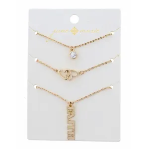 Jane Marie Set of 3 Faith Necklace