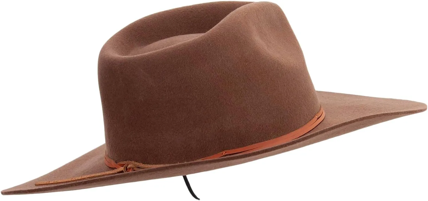 Jeanne Simmons Women's Real Leather Trim Tie Fedora Hat