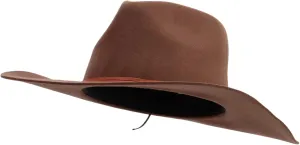 Jeanne Simmons Women's Real Leather Trim Tie Fedora Hat