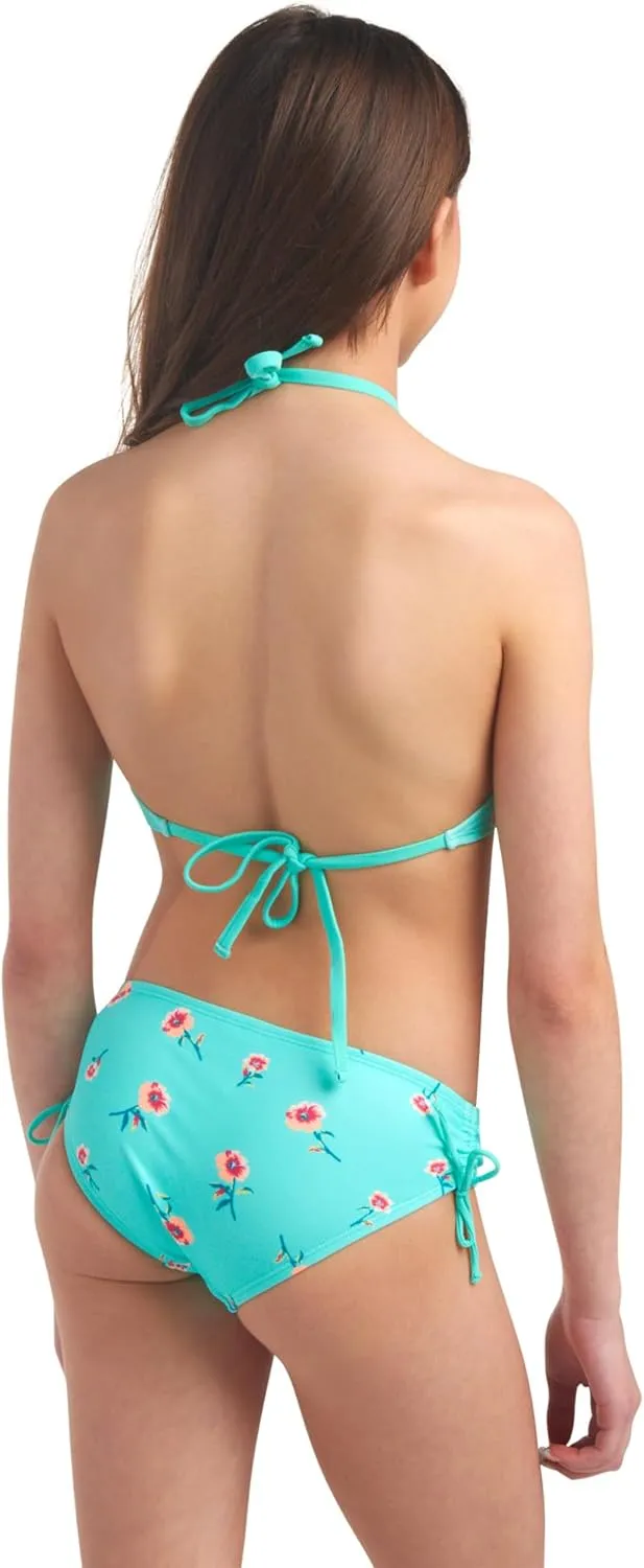 Kanu Surf Girls' Morgan Ruffle Halter Bikini 2-Piece Swimsuit, Pink, 2t