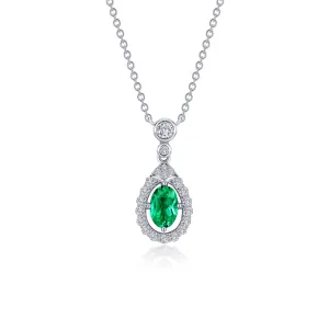 Lafonn Classic Emerald Necklace N0289CEP20