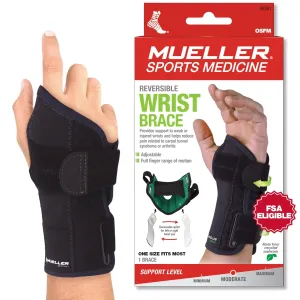 MUELLER Sports Medicine Green Fitted Wrist Brace, Wrist Pain Relief Support for Men and Women, Ideal for Carpal Tunnel, Tendinitis, Arthritis, Fits Left or Right Hand, Black, One Size