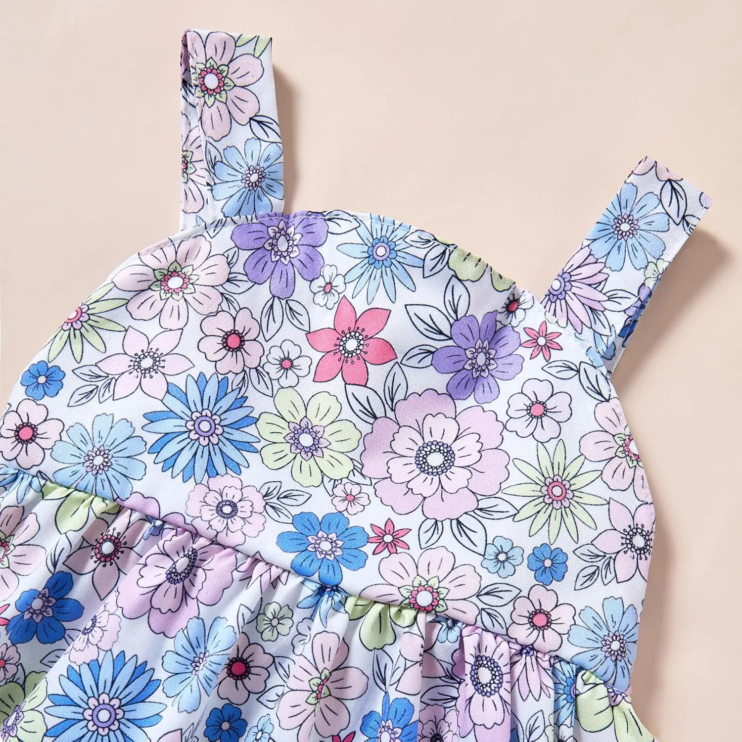 Newborn Infant Baby Girl Dress Toddler Girl Clothes Halter Backless Sleeveless Flower Sundress Summer Dresses for Girl