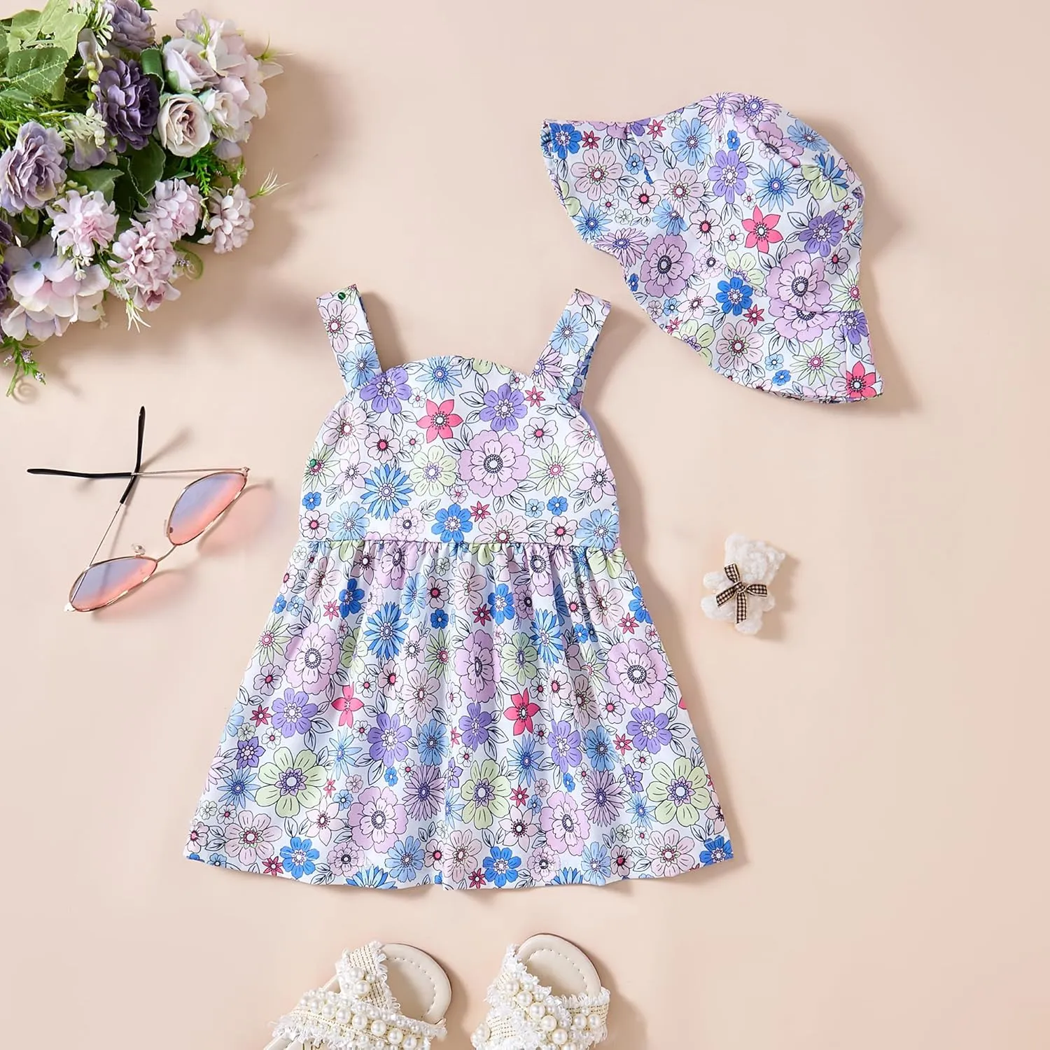 Newborn Infant Baby Girl Dress Toddler Girl Clothes Halter Backless Sleeveless Flower Sundress Summer Dresses for Girl
