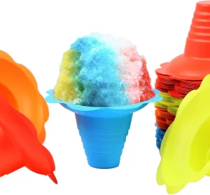 Paragon - Manufactured Fun 8-Ounce SNO-Cone Flower Drip Tray Cups, Multicolor, 100-Cup Case