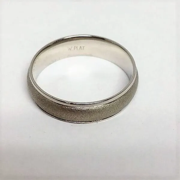 Platinum Matte and Polished Beveled Edge Band