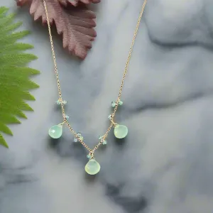 Pom Jewelry Blue Chalcedony Necklace In Sterling Silver- PNB11