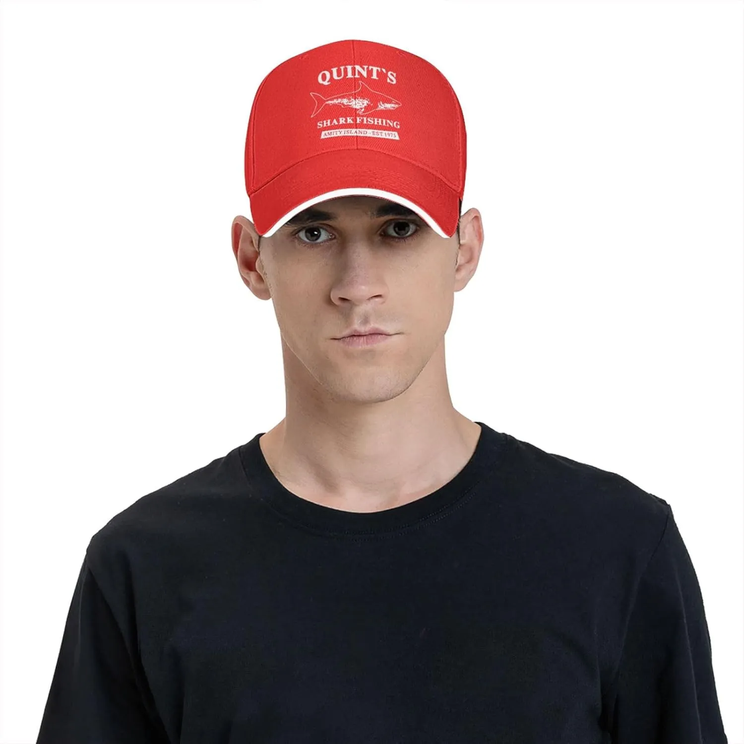 Quints Shark Fishing Amity Island EST 1975 Hat for Men Baseball Hat Adjustable Hat