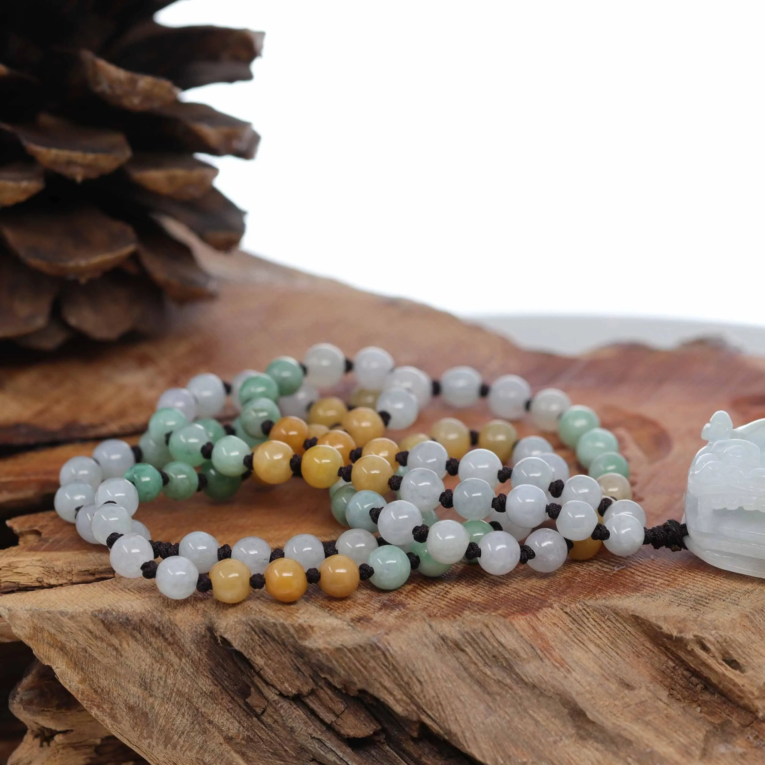 RealJade® Co. Pi Xiu Genuine Burmese Lavender Green Jadeite Jade PiXiu Pendant Necklace (FengShui Lucky)