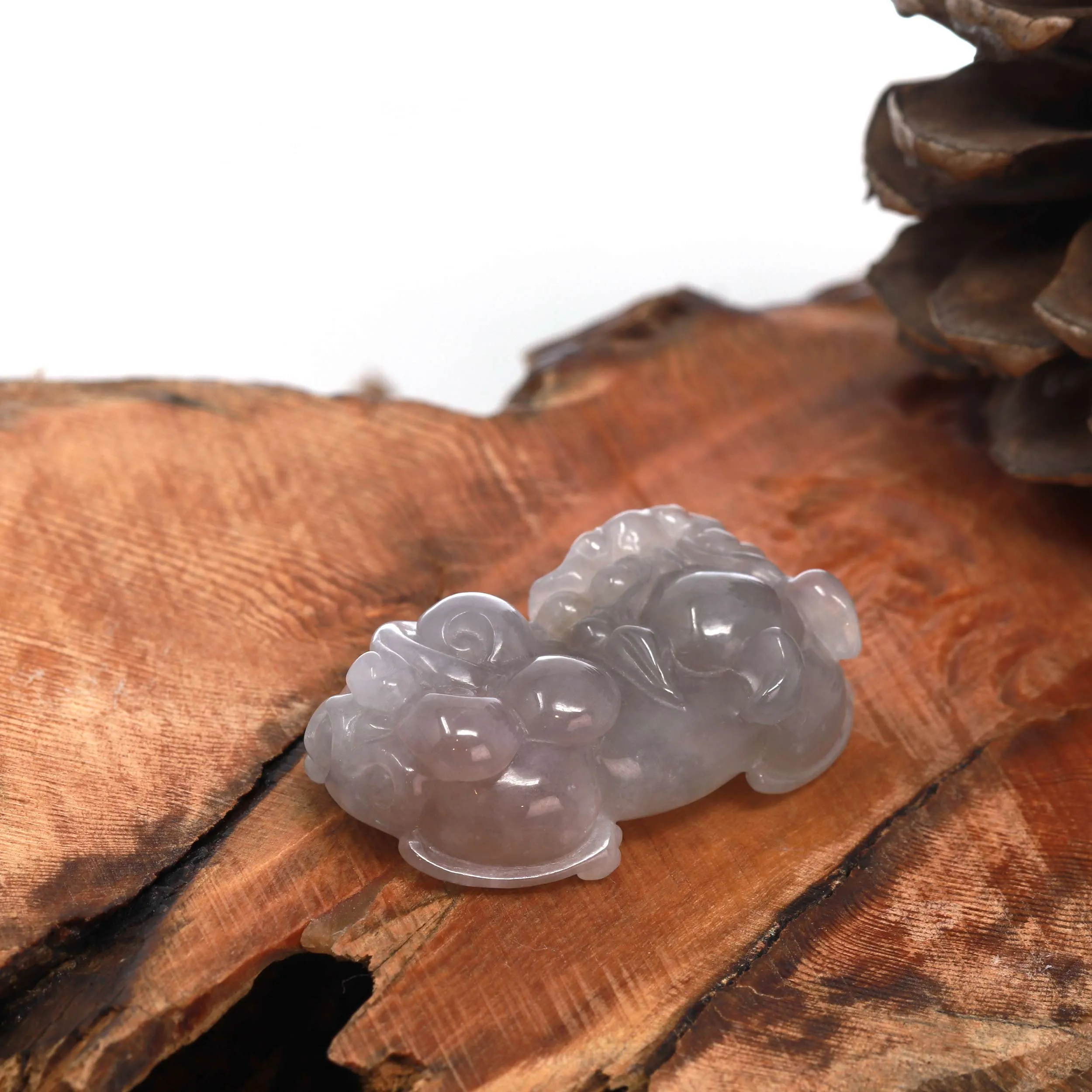 RealJade® Pi Xiu Genuine Burmese Icy Lavender Jadeite Jade PiXiu Pendant Necklace (FengShui Lucky)