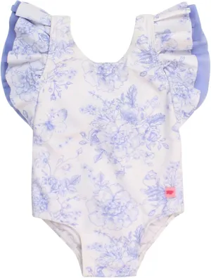 RuffleButts Baby/Toddler Girls Ruffle Strap One Piece Swimsuit w/UPF 50  Sun Protection