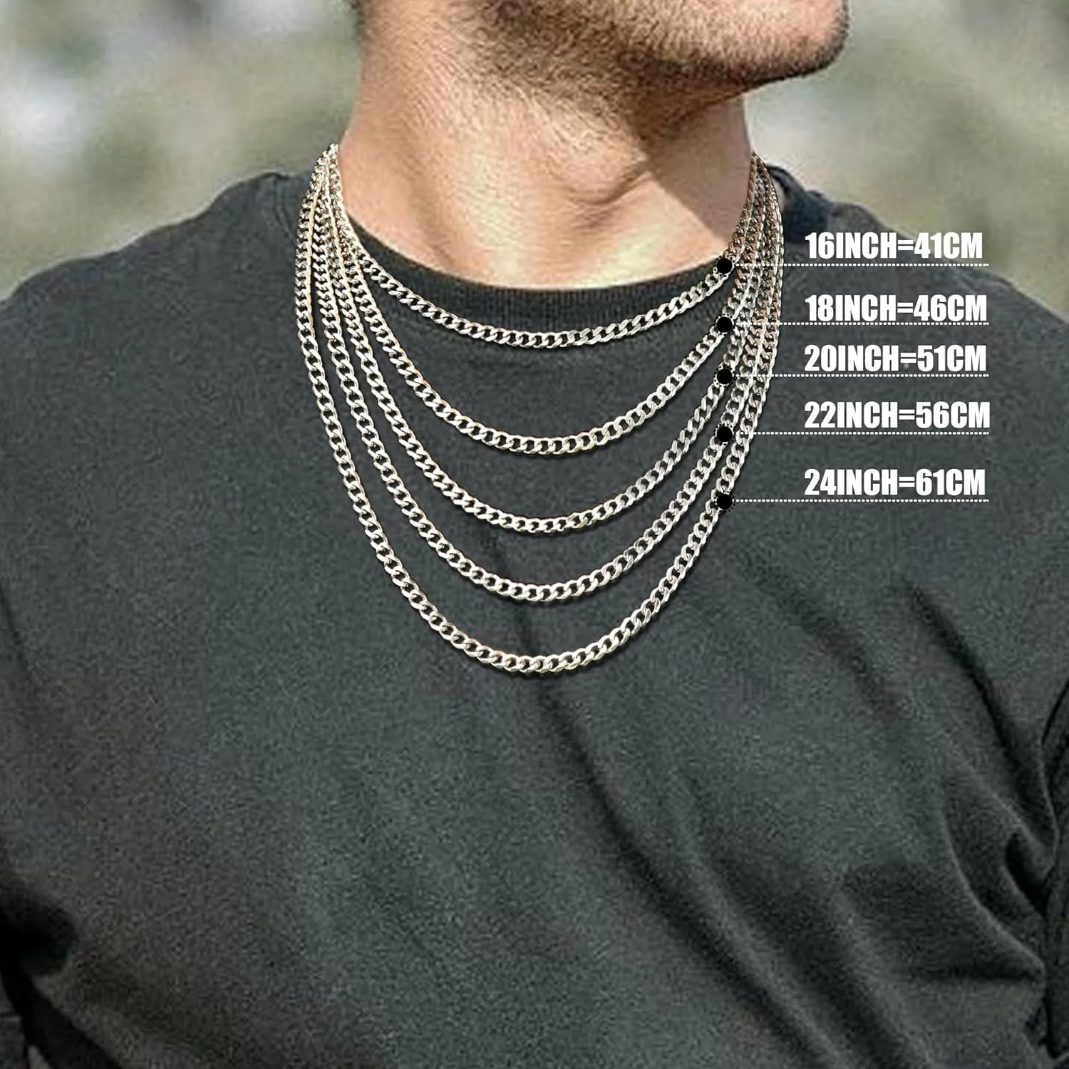 SAILIMUE 925 Sterling Silver Cross Necklace for Men Women with Stainless Steel Diamond Cut Cuban Link Curb Chain Beveled Edge Crucifix Pendant Necklace Cross Jewelry 16-24 Inches
