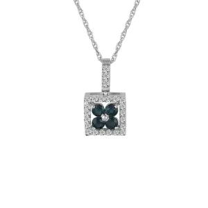 Sapphire and Diamond Accent Fashion Pendant in 10K Gold