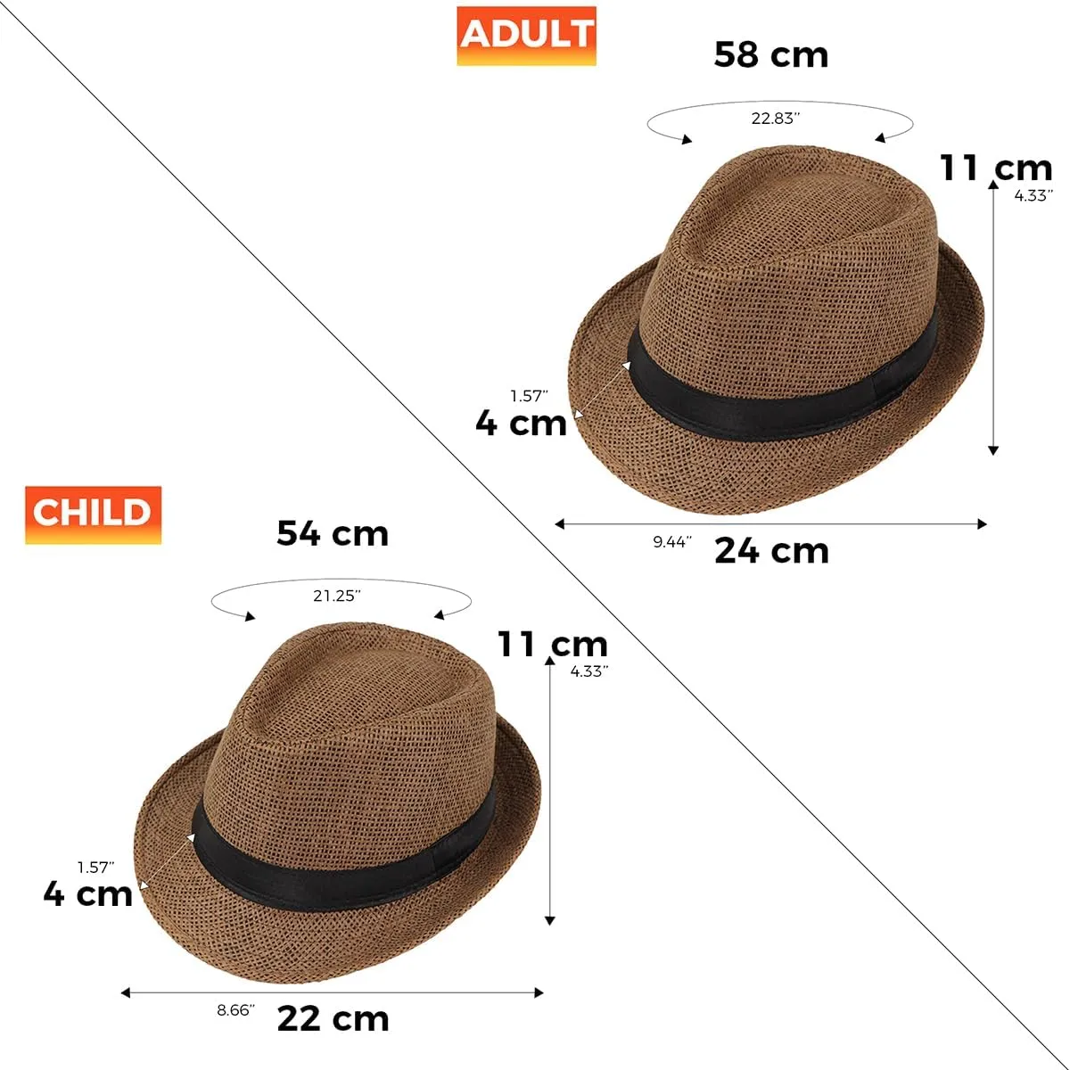 Straw Fedora Hat Wide Brim Summer Beach Sun Cap Panama Hat for Men Women