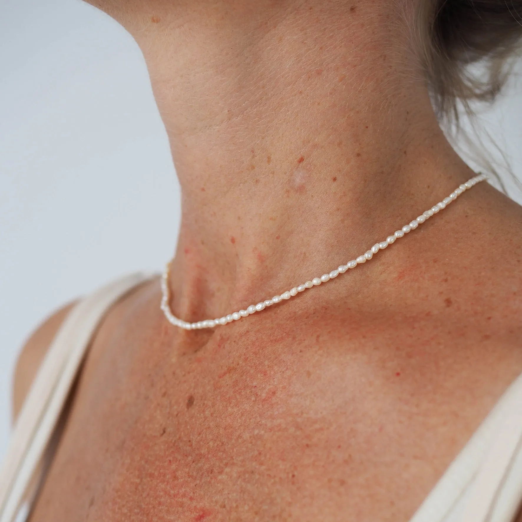 Timeless Mini Pearl Necklace - Gold